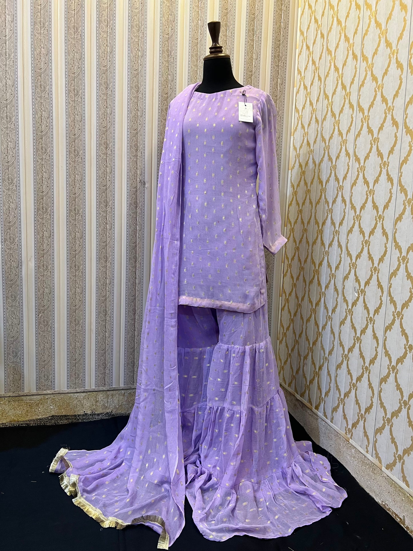 Lilac Grara With Kurti Dress | Stitched 3PC