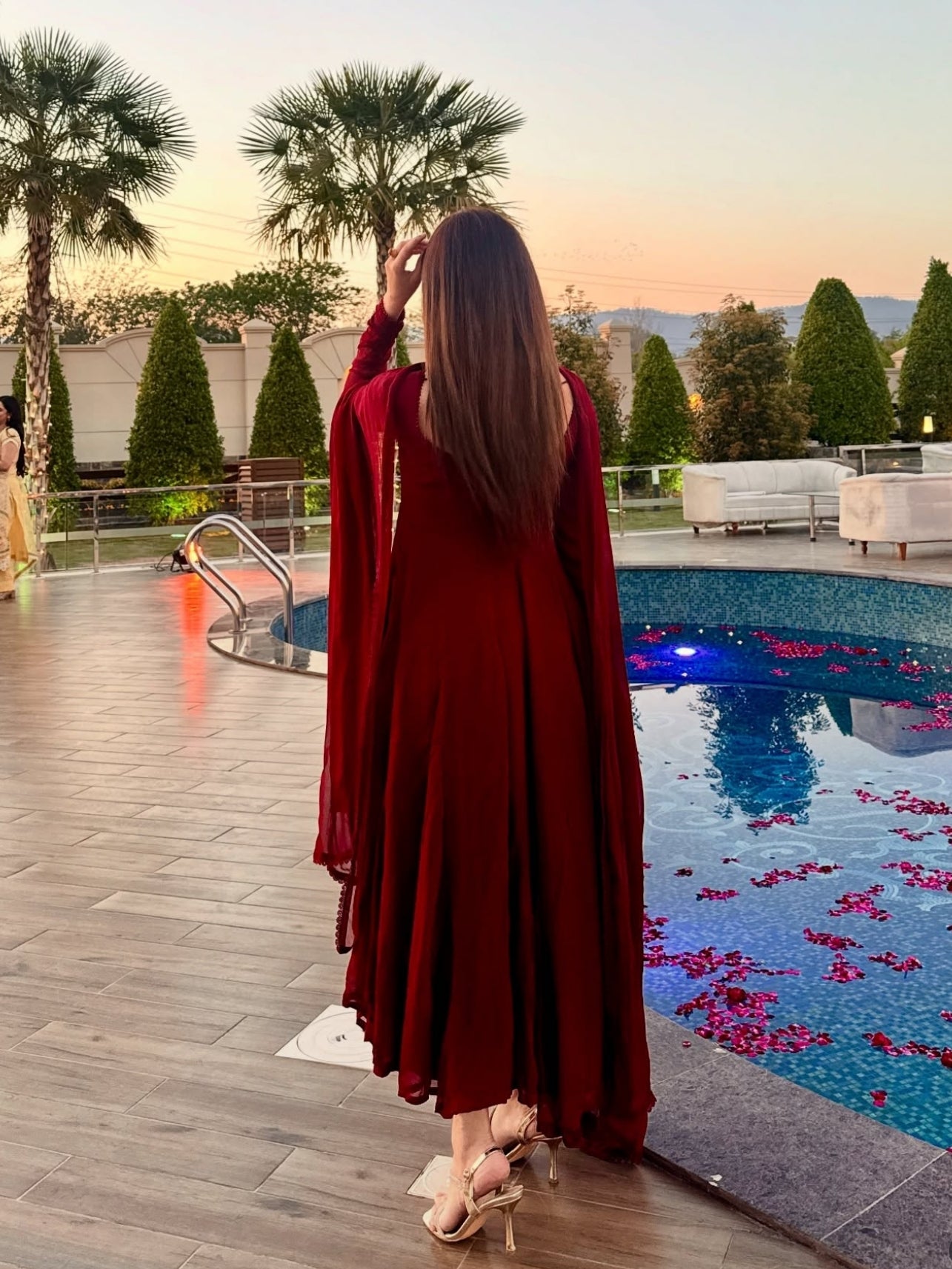 Deep Red Maxi Dress