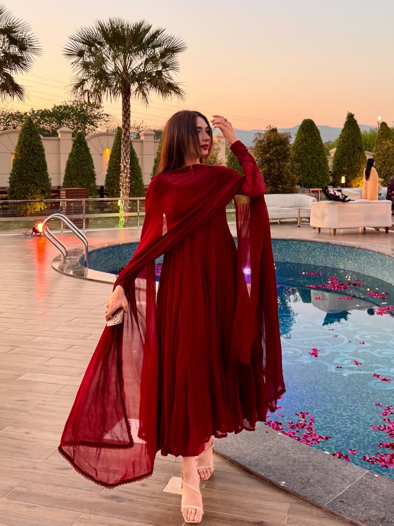 Deep Red Maxi Dress